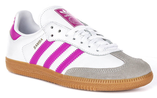 Adidas Samba OG J Blanc Violet pour Jeunes