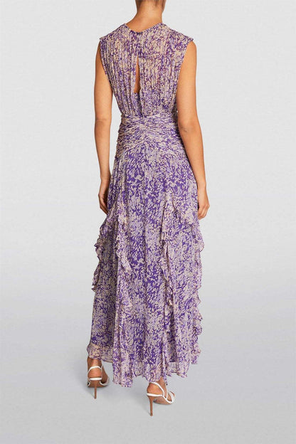Women's Layered Lace Maxi Dress | Purple